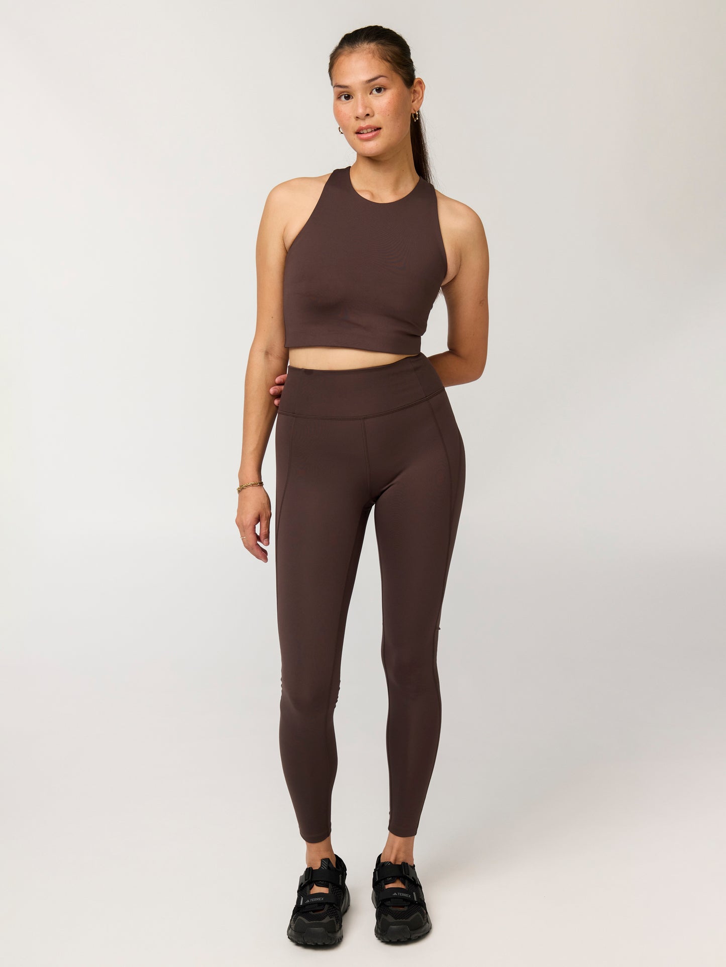 Girlfriend Collective Compressive High-Rise Legging - Driftwood