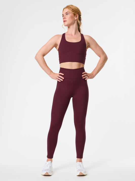 Girlfriend Collective Compressive High-Rise 7/8 Legging - Mulberry