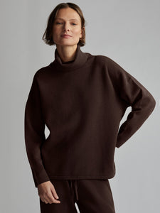 Varley Cavendish Roll Neck Knit - Coffee Bean