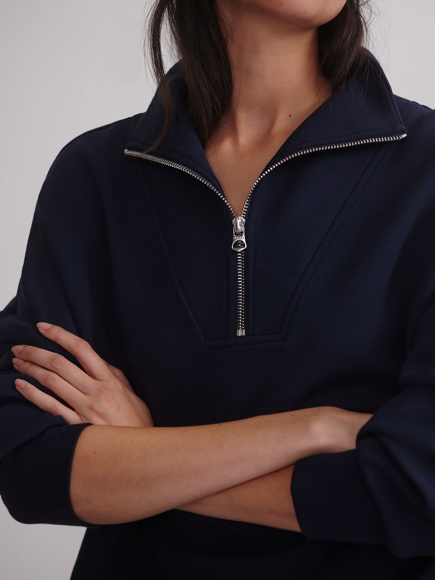 Varley Hawley Half Zip Sweat - Navy – Yogamatters