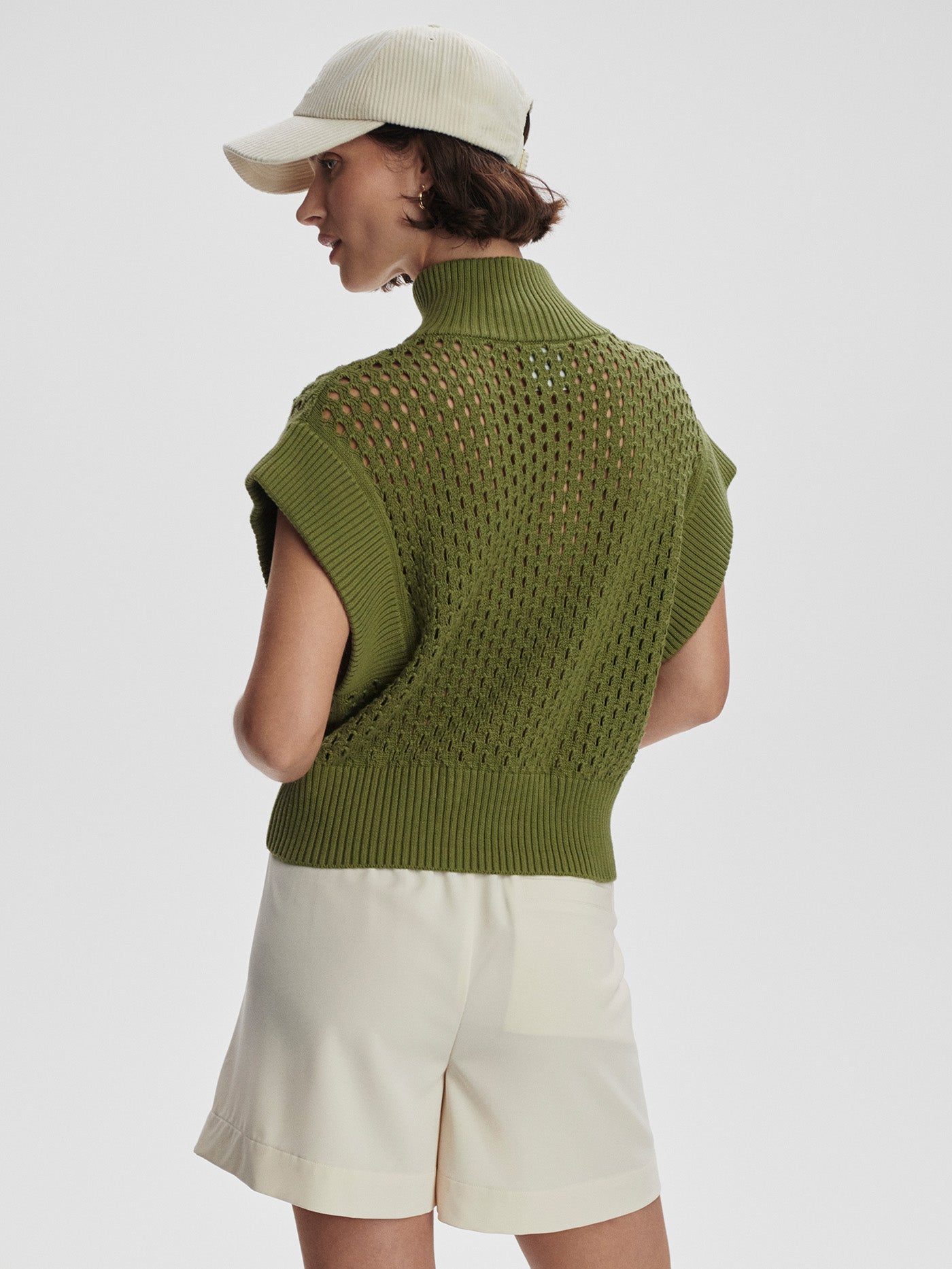 Varley Gaines Half Zip Knit - Fresh Fern