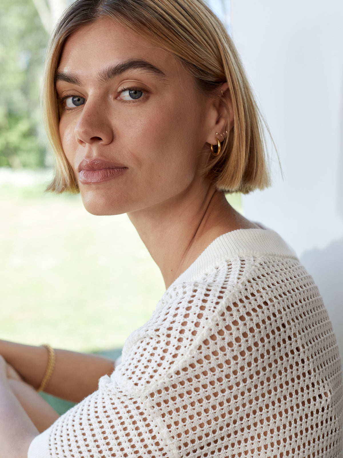 Varley Callie Knit Top - Egret