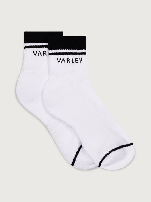 Varley Lenni Half Crew Sock - White/Black
