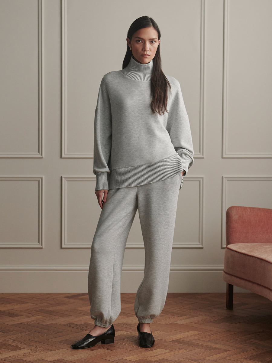 Varley The Classic Cuff Pant 28.5 - Light Grey Marl