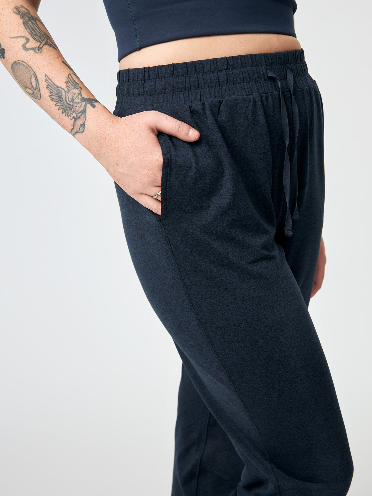 Girlfriend Collective ReSet Slim Straight Jogger - Midnight Marled