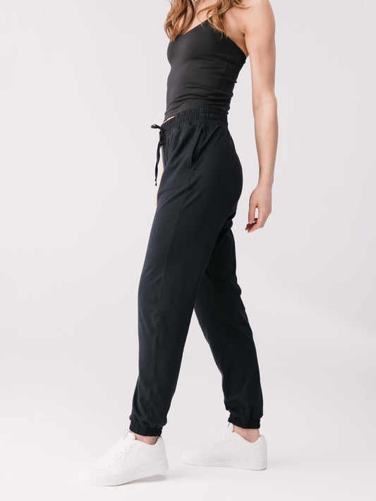 Girlfriend Collective Reset Slim Straight Jogger- Black