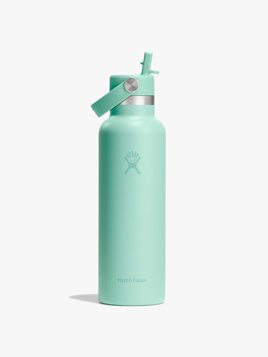 Hydro Flask 621ml (21oz) Standard Mouth Flex Straw Bottle - Mermaid Green