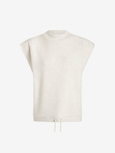 Varley Otis Sleeveless Sweat - Ivory Marl