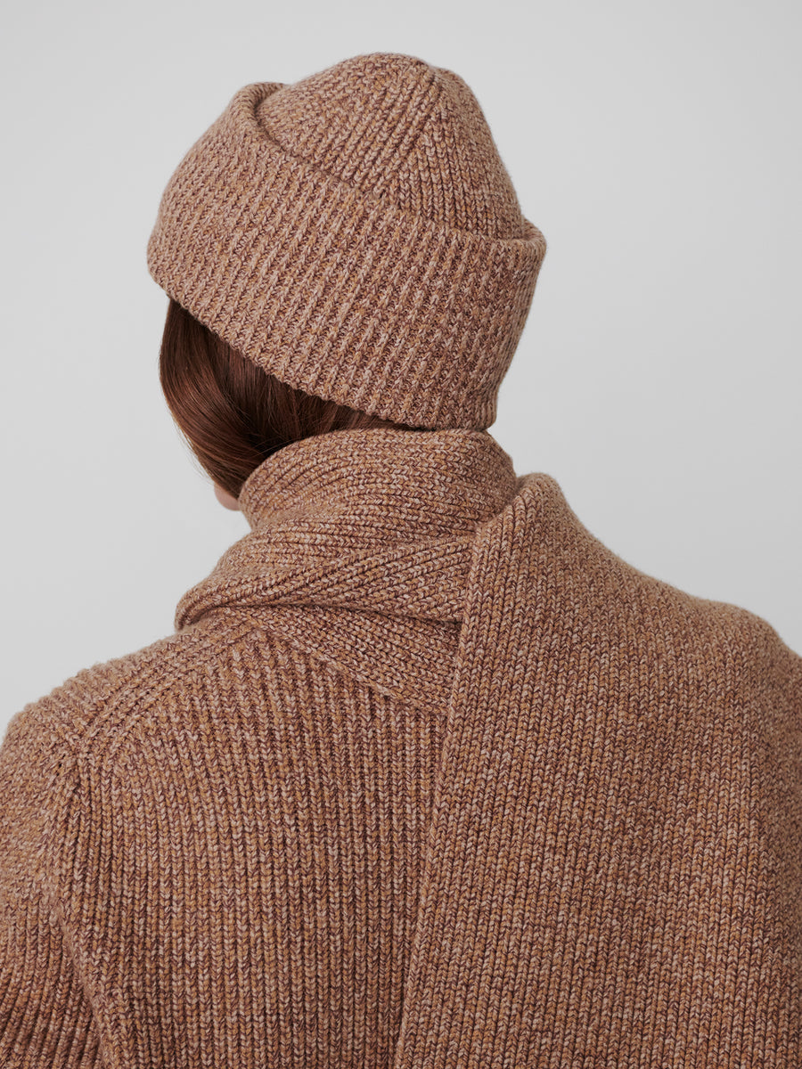 Varley Carly Knit Beanie 2.0 - Golden Bronze Fleck