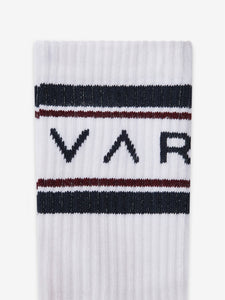 Varley Astley Active Sock - White/Blue Nights/Port - S/M