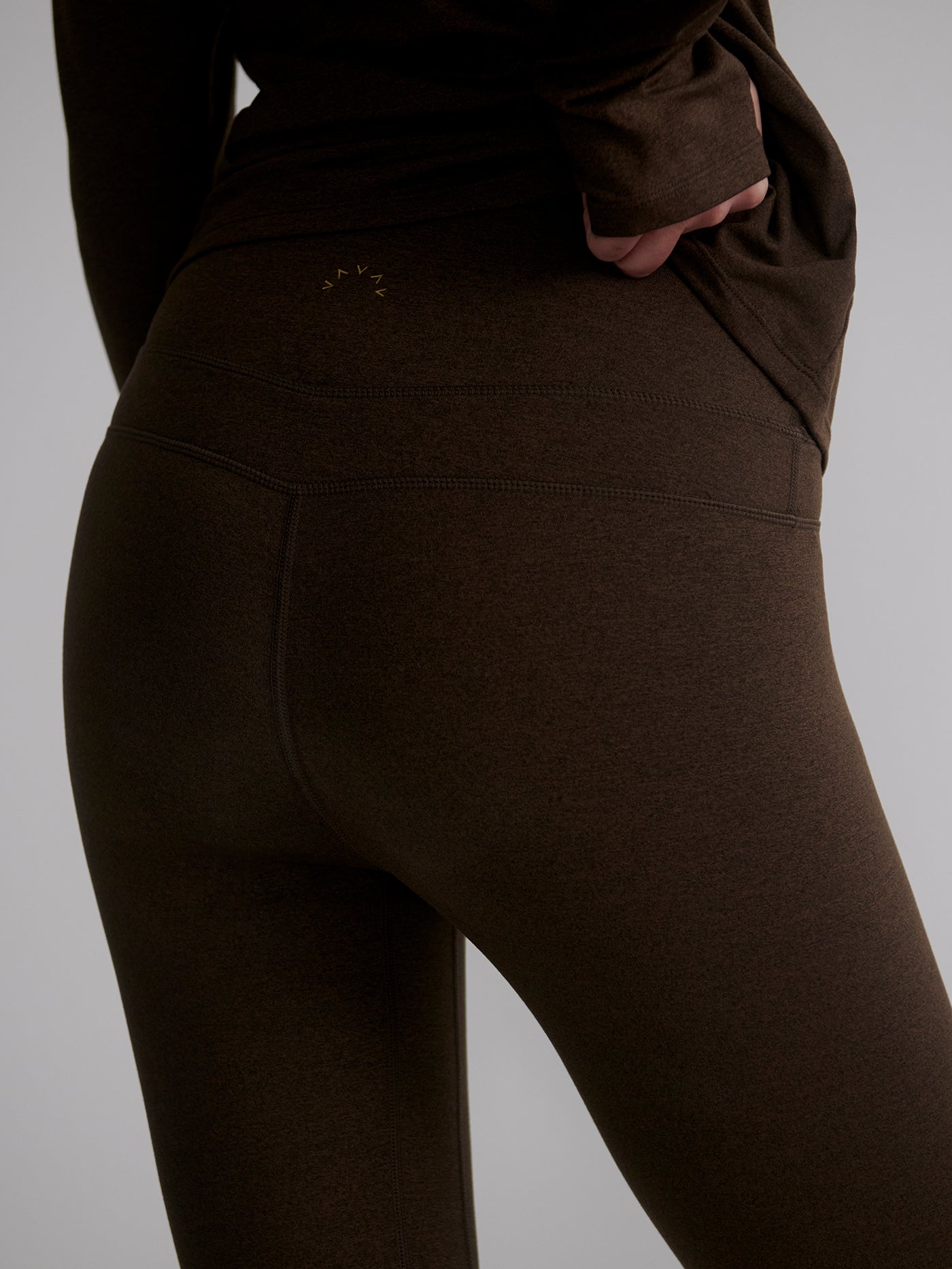 Varley Always Warm Base Layer Legging - Deep Chocolate Marl