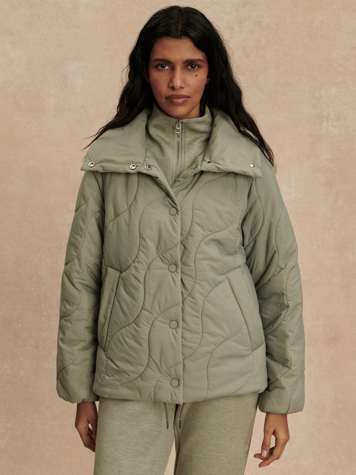 Varley Fabia Quilted Jacket - Shadow