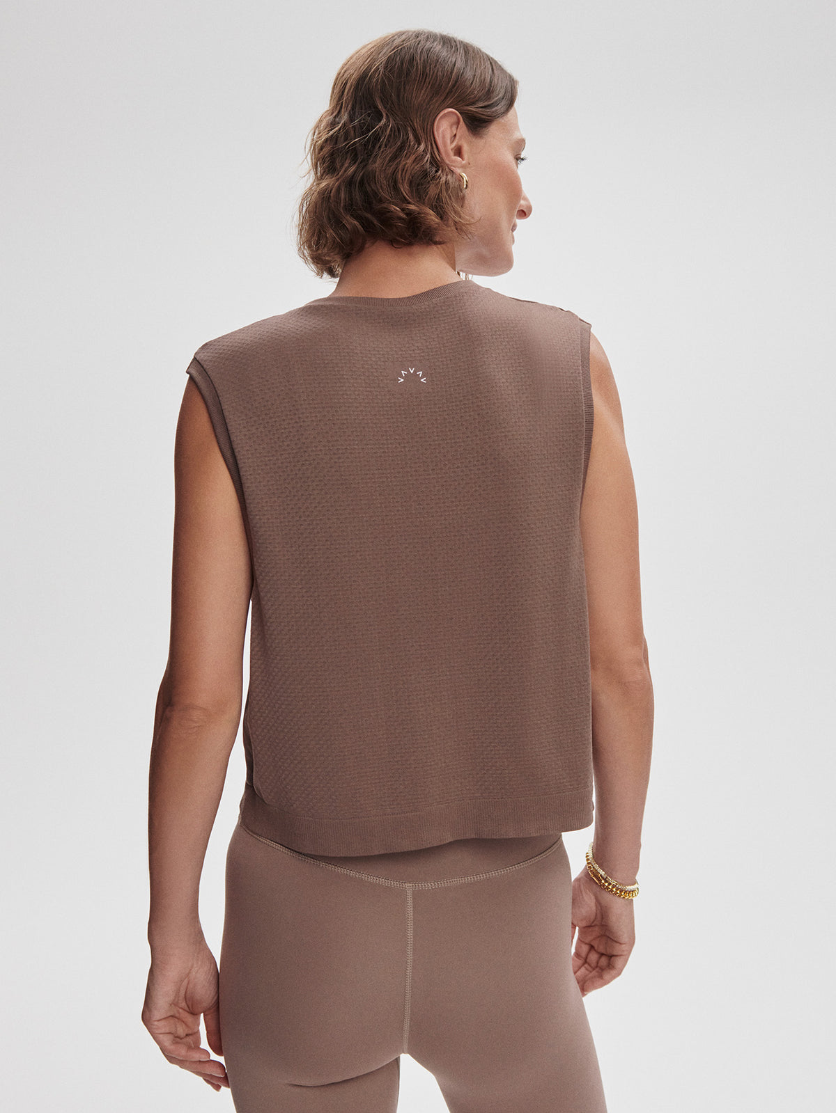 Varley Page Seamless Crop Tank - Deep Taupe