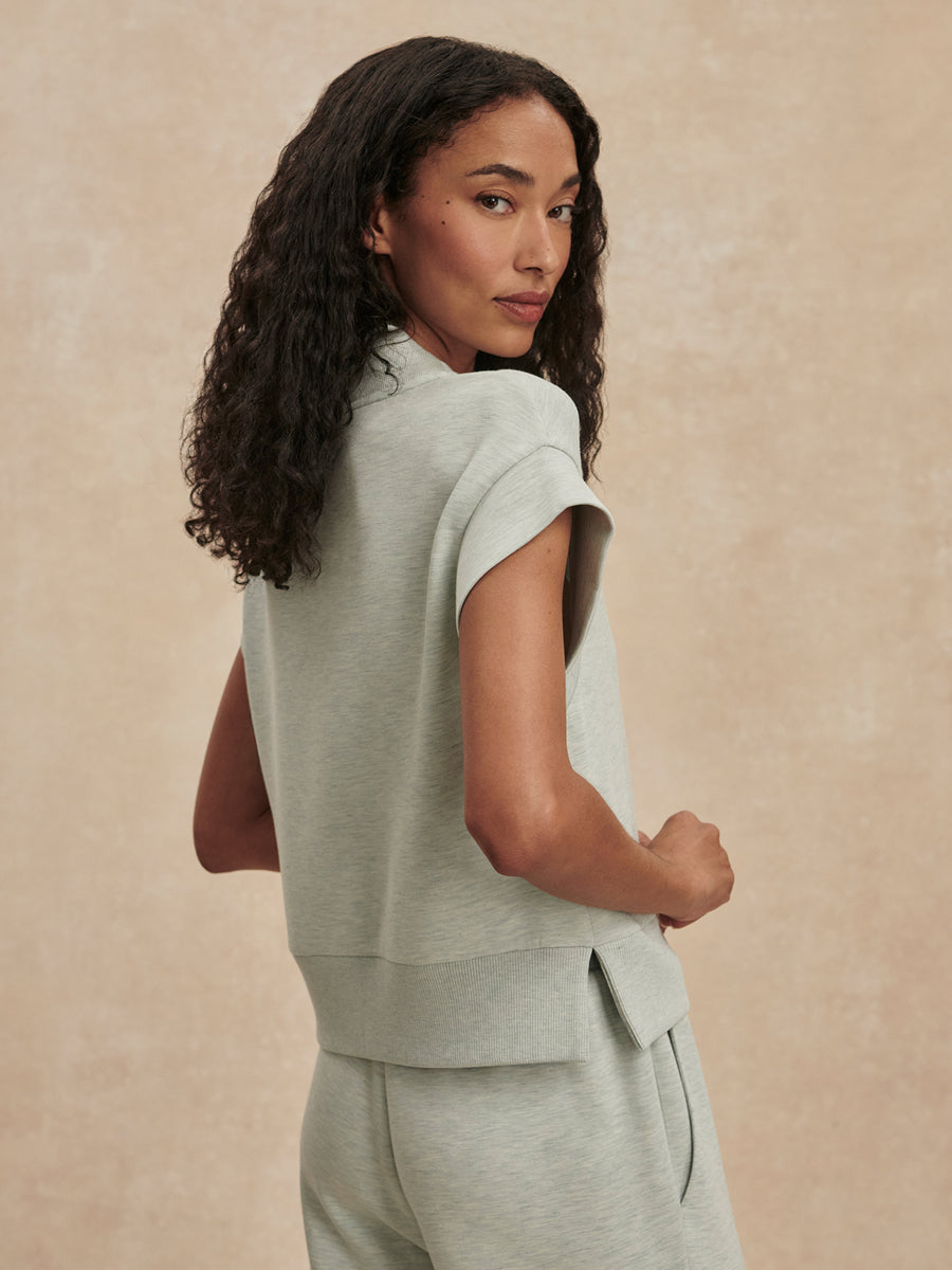 Varley Gracee V Neck Tank - Mint Green Marl