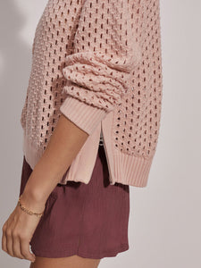 Varley Hains Knit Crew - Rose Smoke