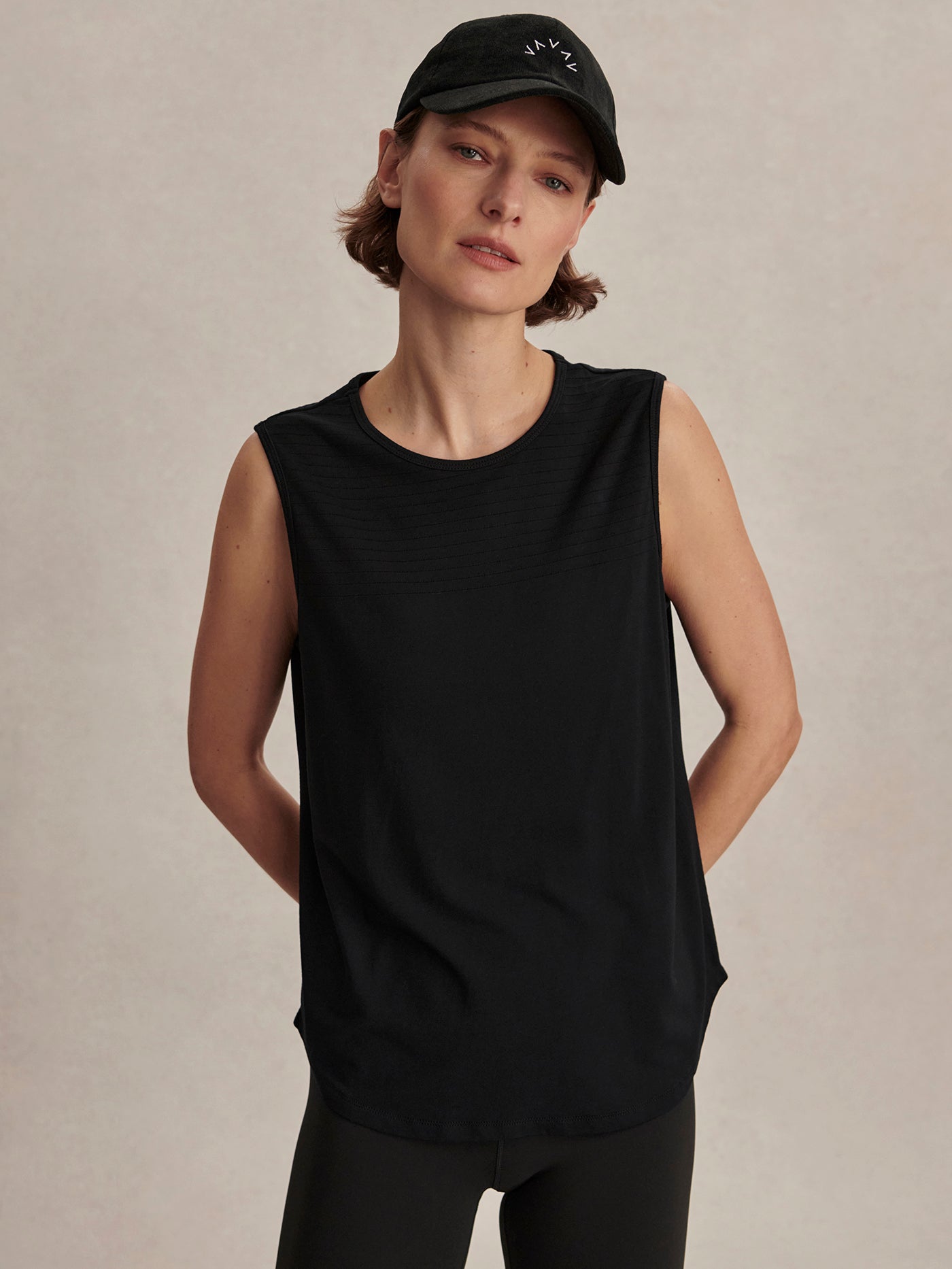 Varley Nolan Seamless Longline Tank - Black