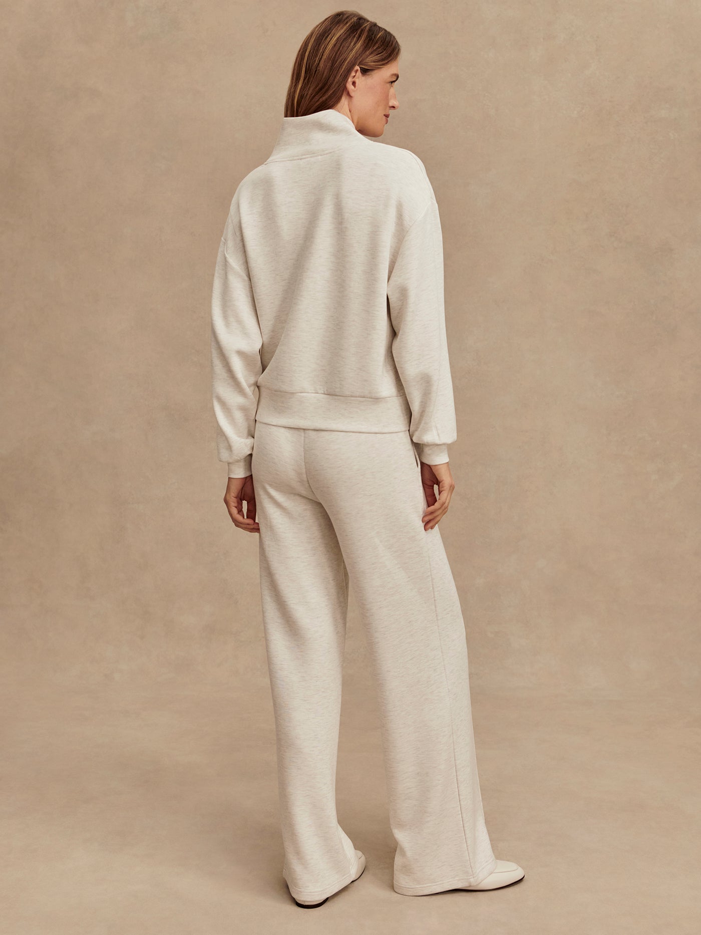 Varley The Wide Leg Pant 30 - Ivory Marl