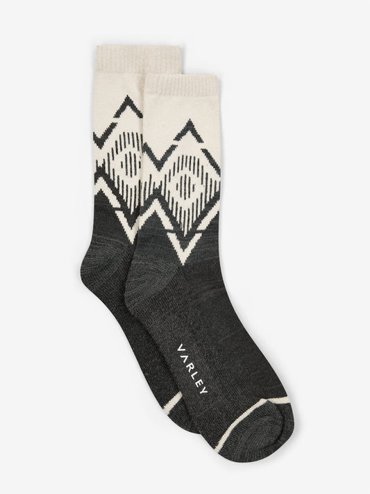 Varley Erica Jacquard Knit Sock - Charcoal Marl