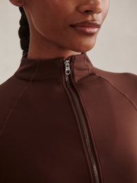 Varley Always Zip Through Sweat - Mahogany