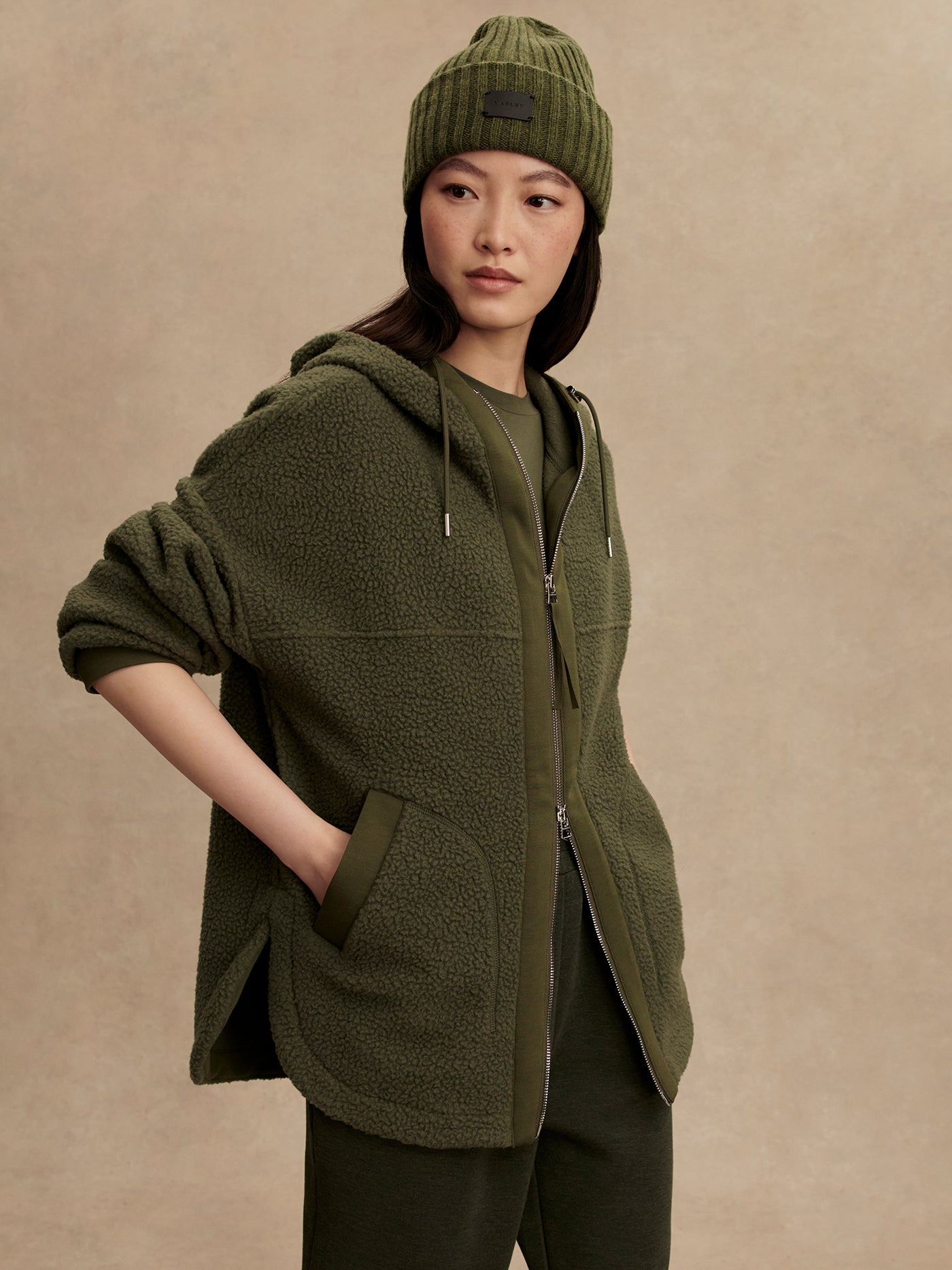 Varley Fey Relaxed Fleece - Racing Olive