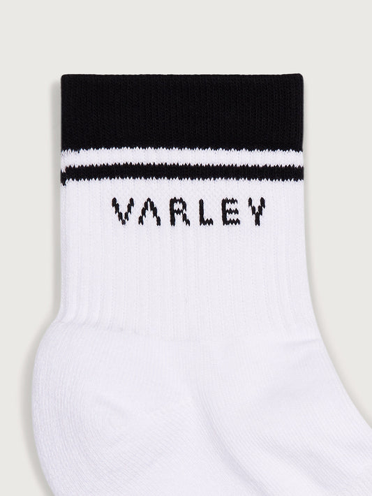 Varley Lenni Half Crew Sock - White/Black