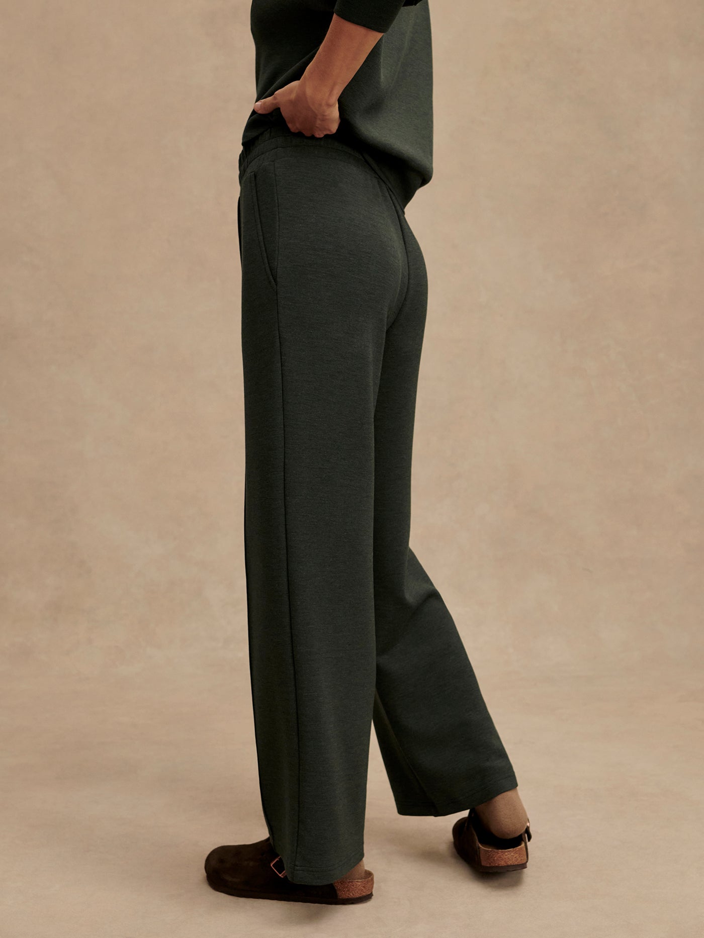 Varley The Wide Leg Pant 30 - Olive Marl – Yogamatters