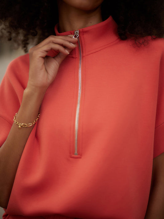 Varley Ritchie Short Sleeve Sweat - Summer Fig