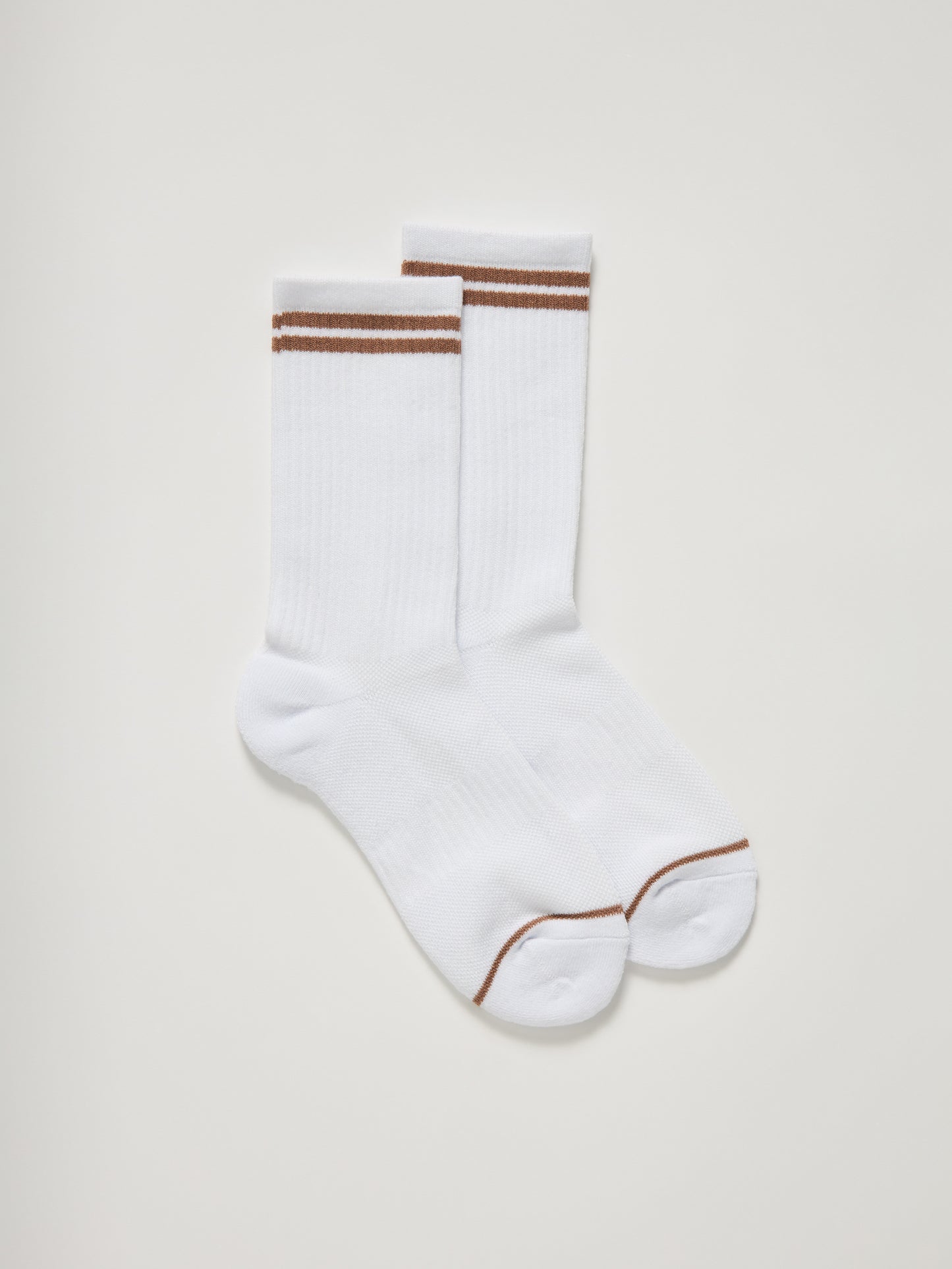 Girlfriend Collective Crew Socks - Brownie Striped
