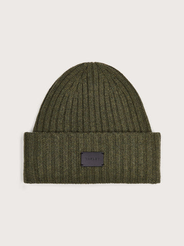 Varley Elva Chunky Rib Beanie - Mid Olive Marl