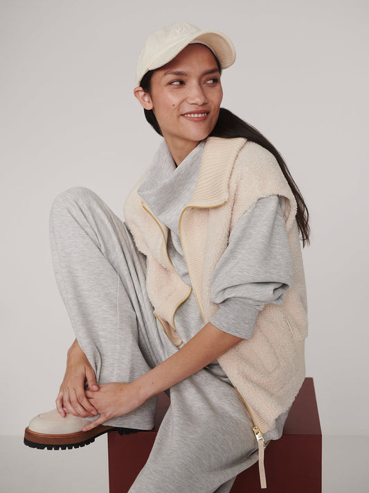 Varley Dominic Sherpa Gilet - Sandshell