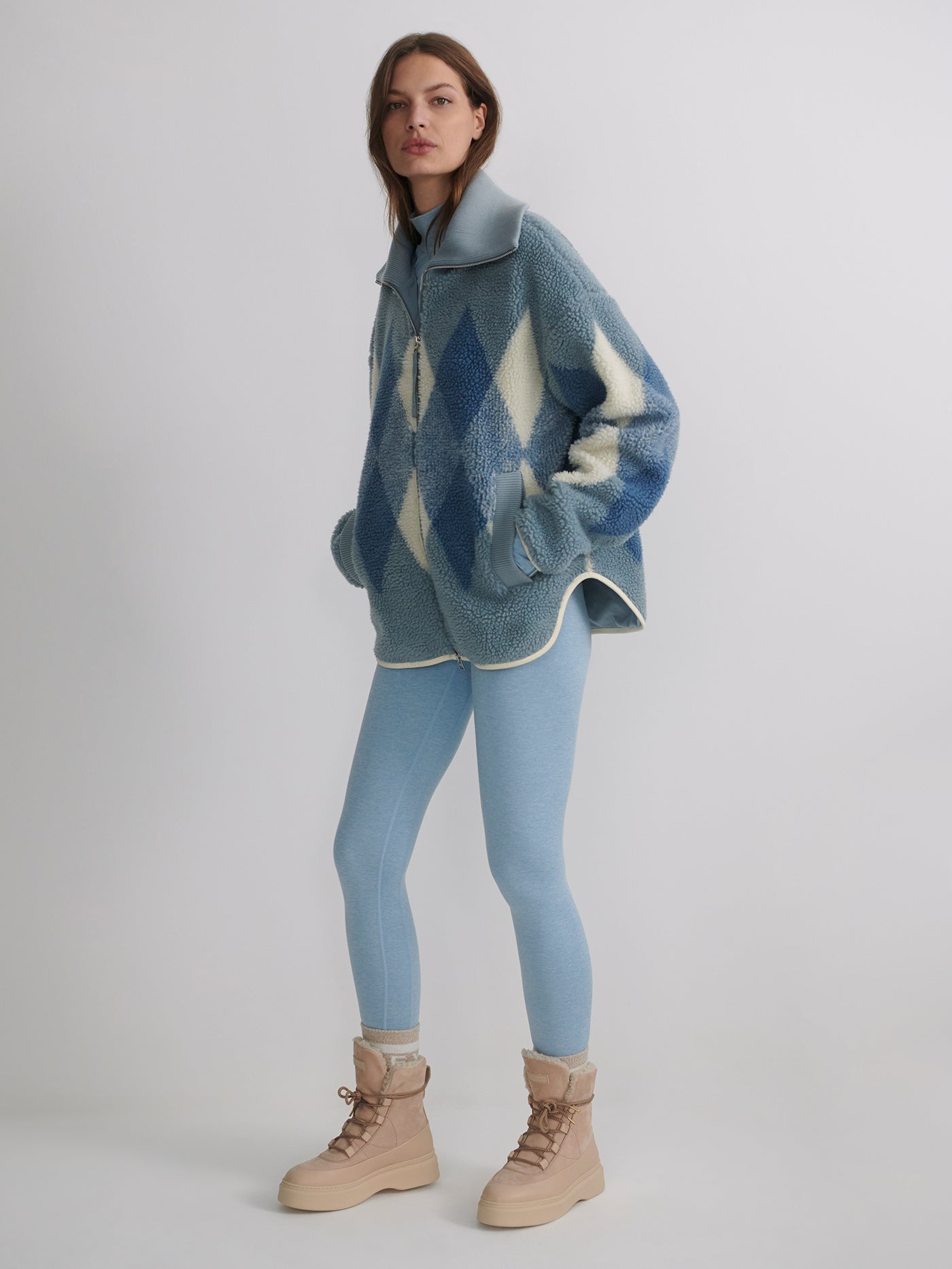 Varley Franca Sherpa Jacket - Ashley Blue