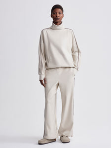 Varley Ariana High Neck Midlayer - Cement Marl/Bitter Chocolate