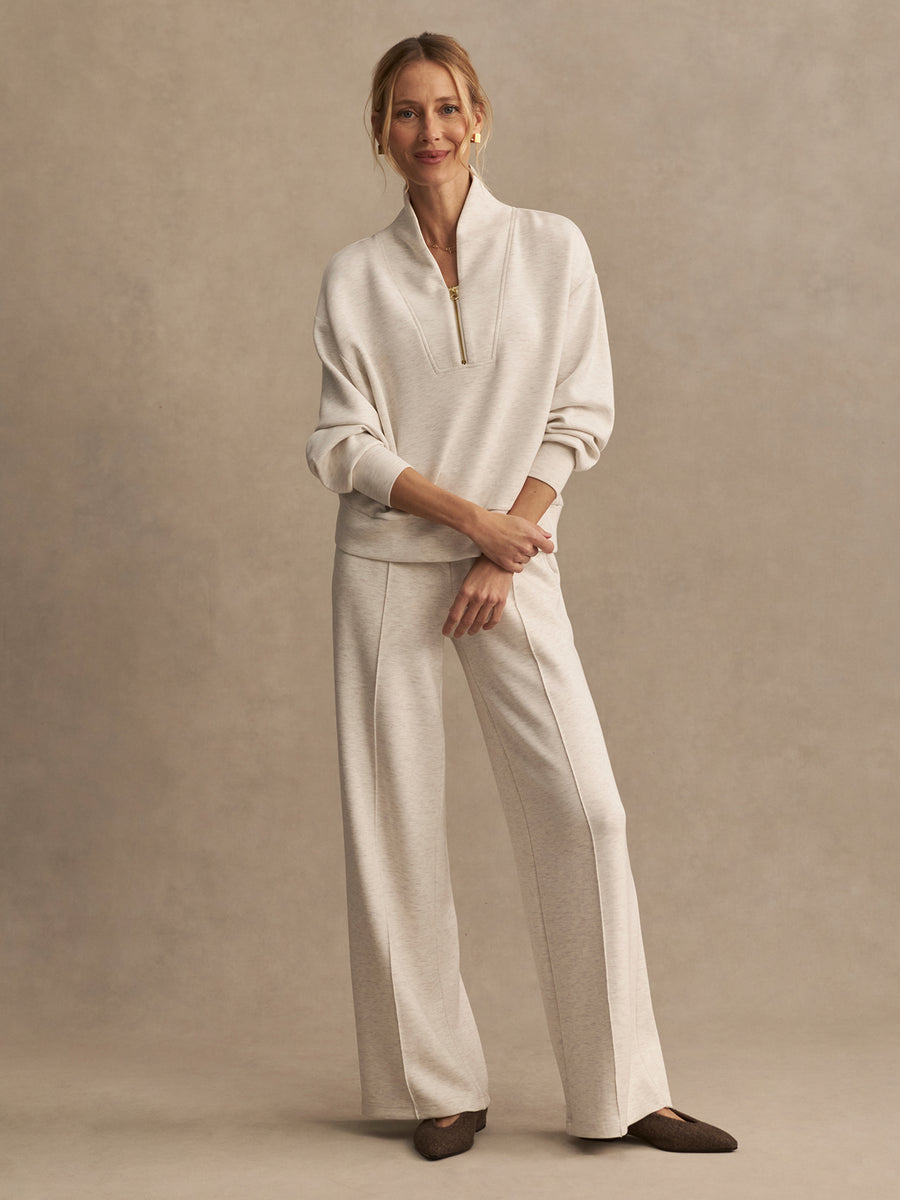 Varley Davidson Sweat - Ivory Marl