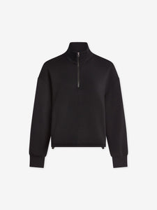 Varley Sian Cropped Half Zip Midlayer - Black