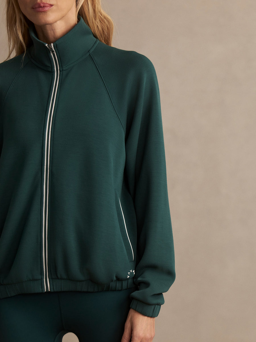 Varley Madga Zip Through Sweat - Ponderosa Pine