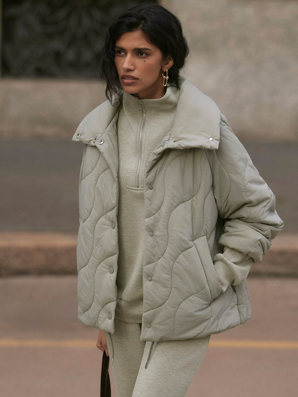 Varley Fabia Quilted Jacket - Shadow