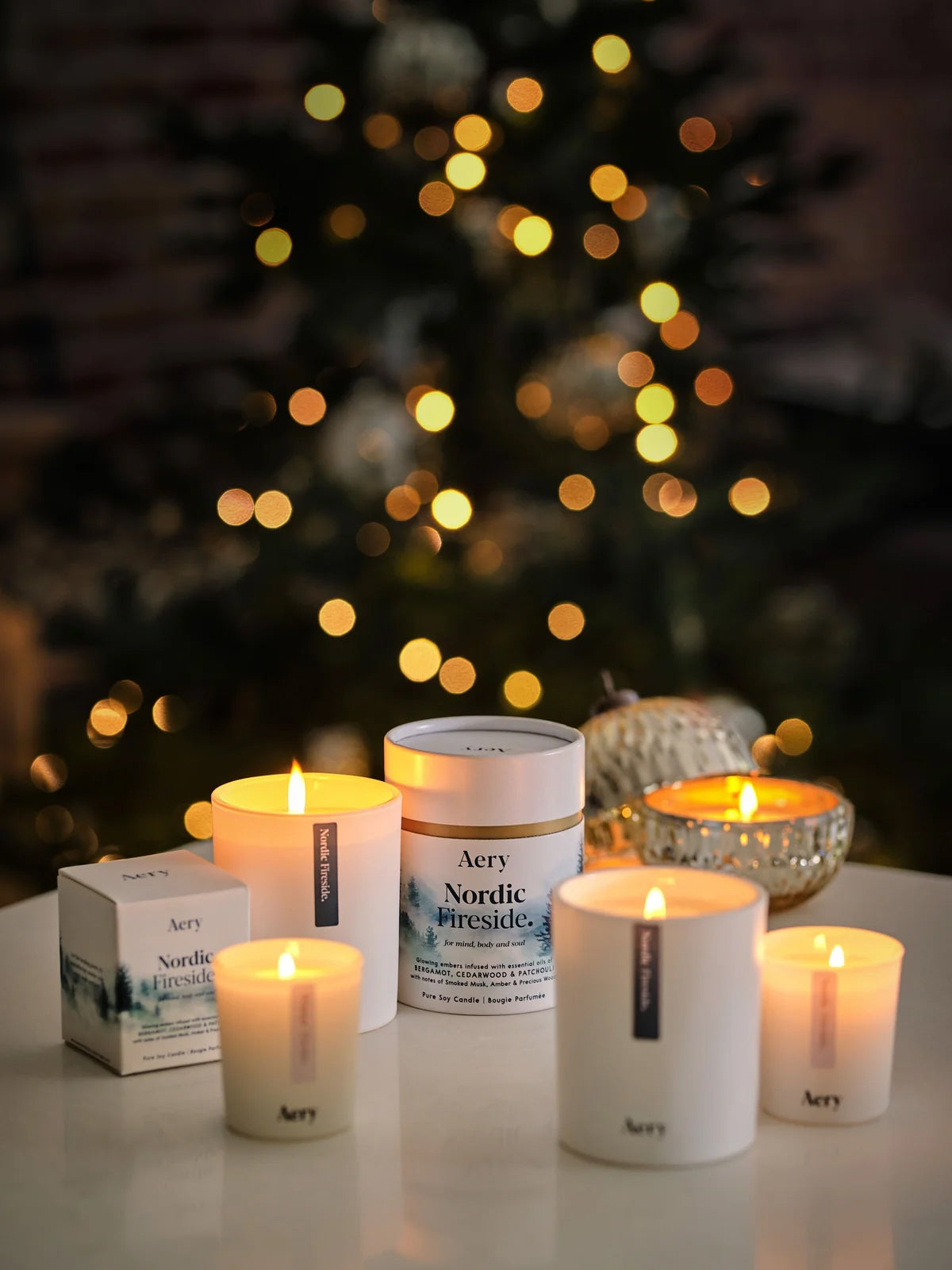 Aery Winter Candle - Nordic Fireside