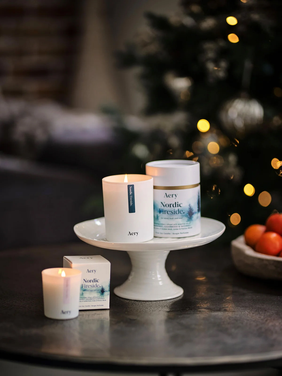 Aery Winter Candle - Nordic Fireside
