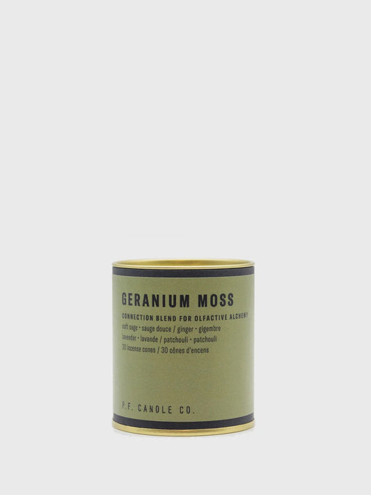 P.F. Candle Co. Alchemy Incense Cones - Geranium Moss