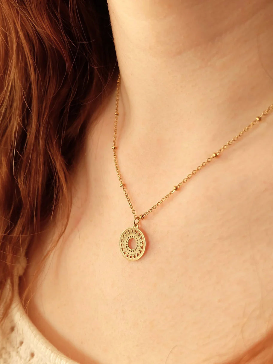 Augusta Jewellery Gold Plated Necklace - Mandala