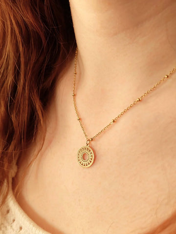 Augusta Jewellery Gold Plated Necklace - Mandala