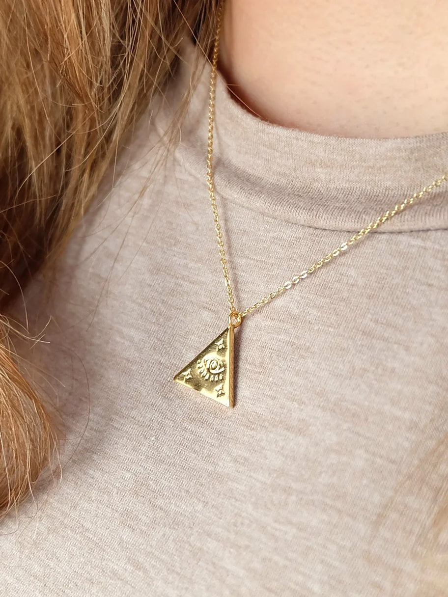 Augusta Jewellery Gold Plated Necklace - Evil Eye Amulet