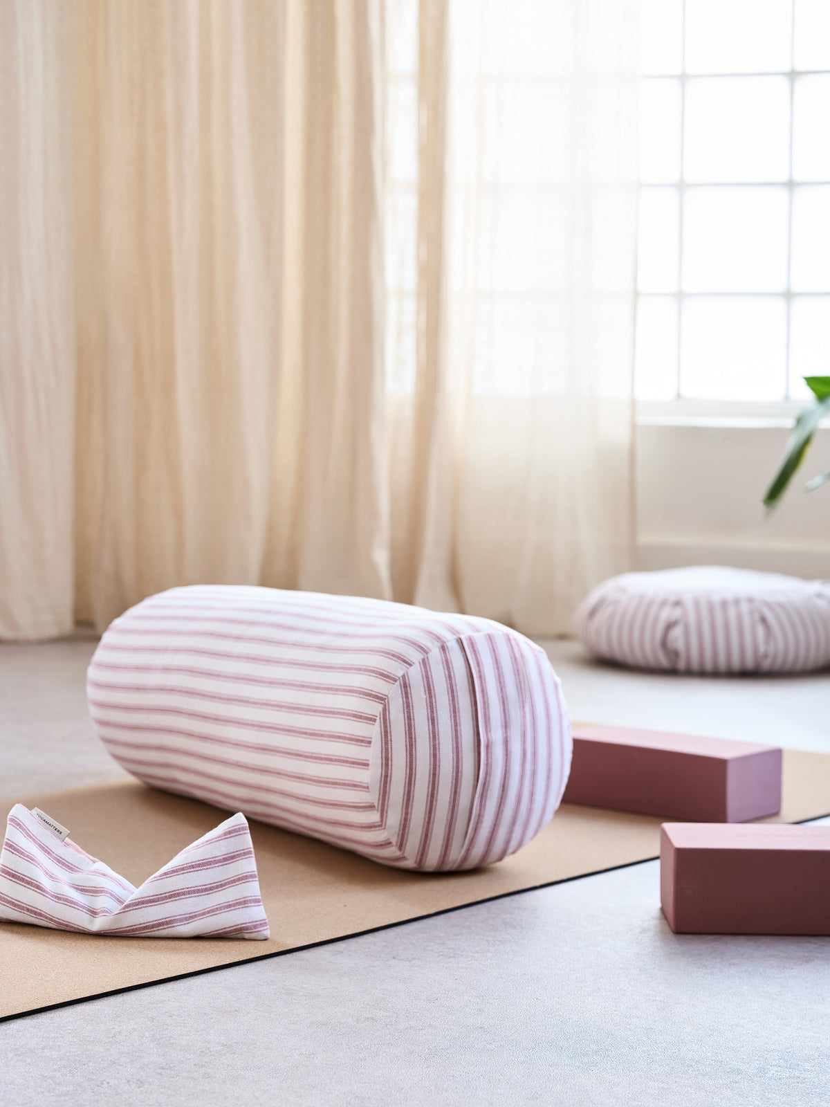 Yogamatters Eye Pillow - Rose Quartz Ticking Stripe