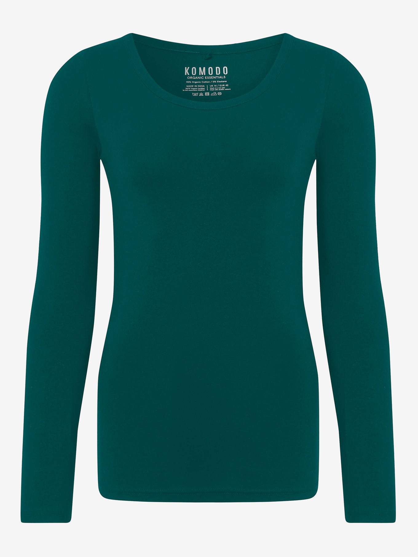 Komodo Darcey Long Sleeved Organic Cotton Top - Teal