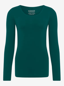 Komodo Darcey Long Sleeved Organic Cotton Top - Teal