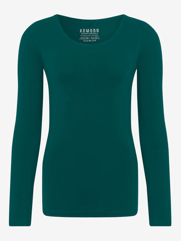 Komodo Darcey Long Sleeved Organic Cotton Top - Teal