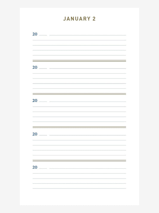 One Line a Day Journal - Denim