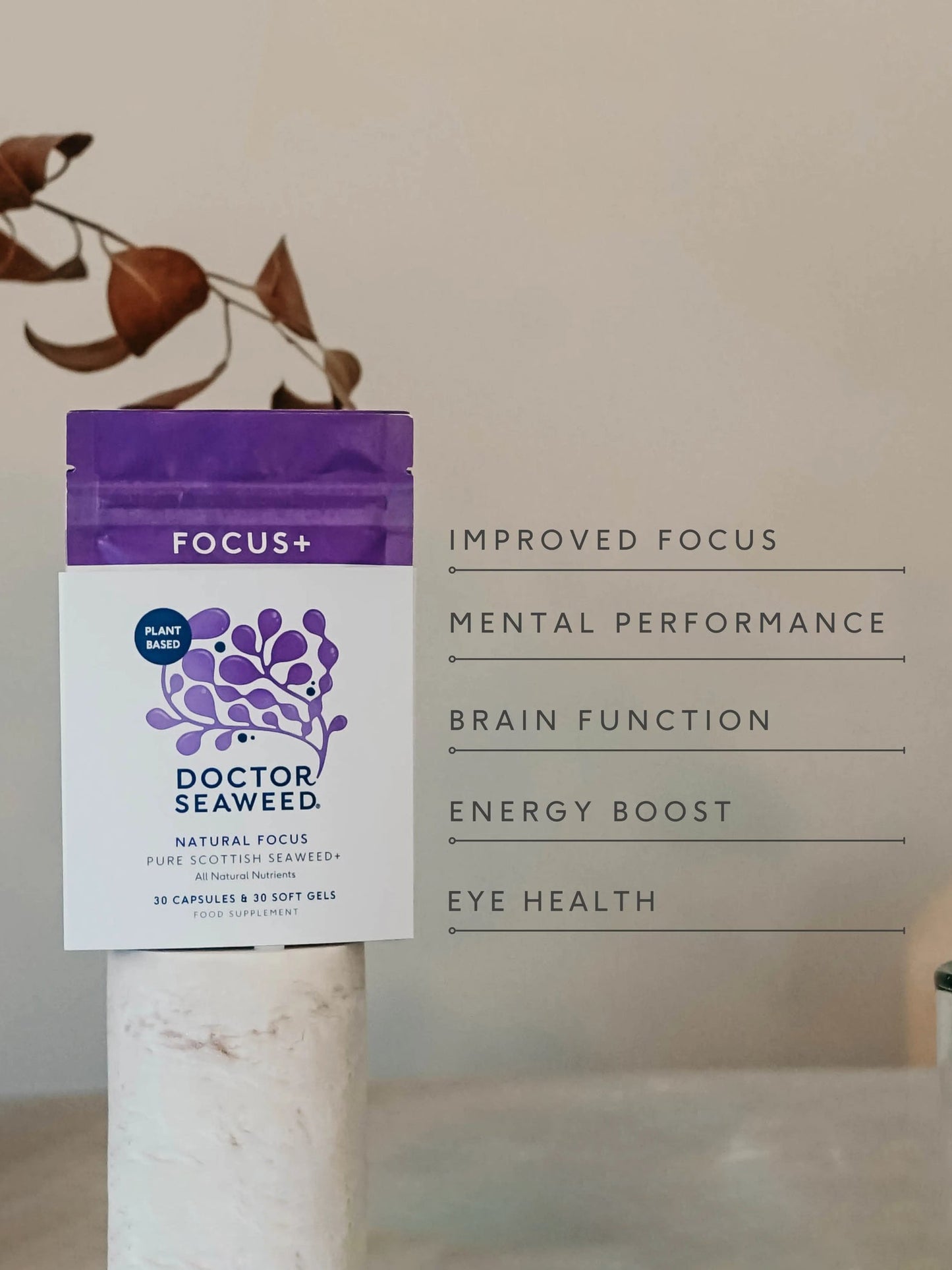 Doctor Seaweed Focus+ Supplement Capsules
