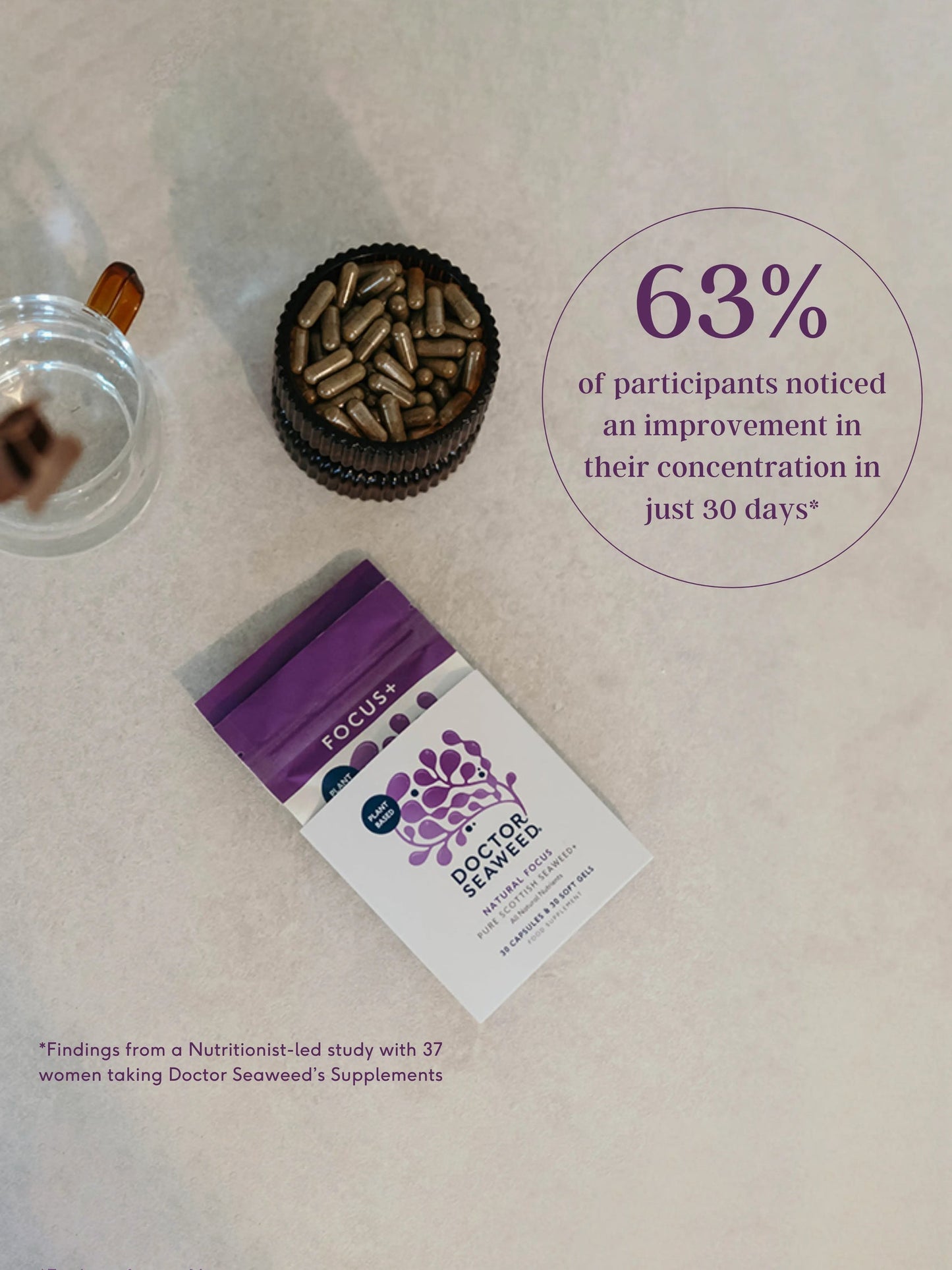 Doctor Seaweed Focus+ Supplement Capsules