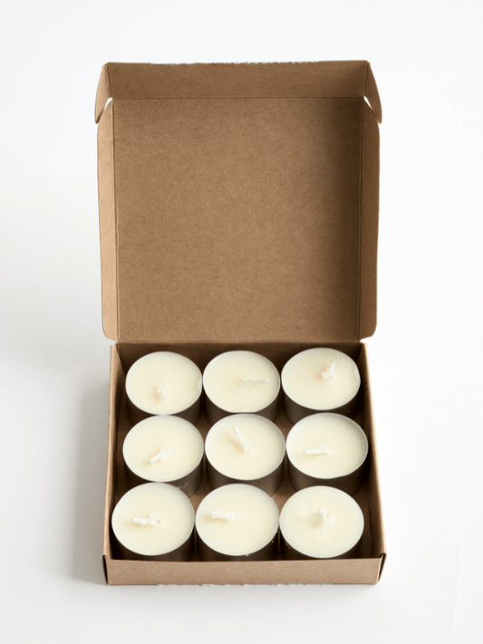 Yogamatters Gratitude Box of 9 Tealight Candles - Rose Geranium & Bergamot